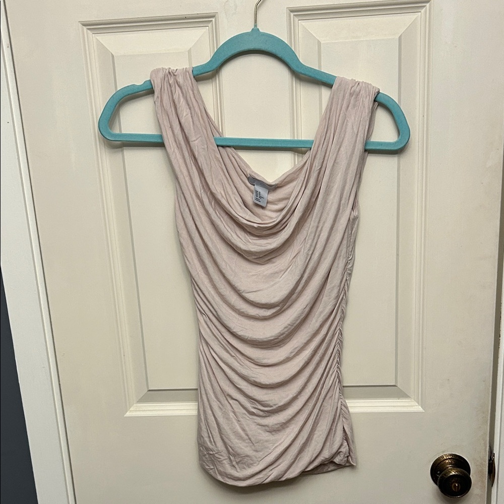 H&M cream Draped Top